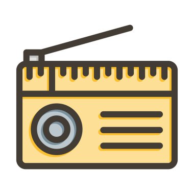 Radyo Kalın Çizgisi Kişisel ve Ticari Kullanım İçin Renklerle Dolu