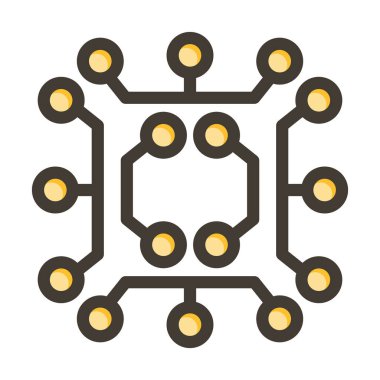 Devre Kalın Çizgisi Kişisel ve Ticari Kullanım İçin Renklerle Dolu