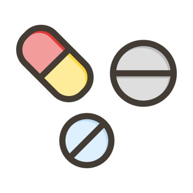 Antibiyotik Kalın Çizgisi Kişisel ve Ticari Kullanım İçin Renklerle Dolu