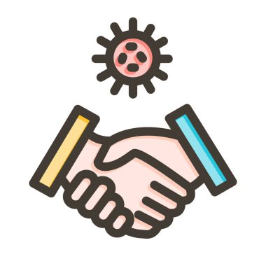 Virüs İletimi Kalın Hat Kişisel ve Ticari Kullanım İçin Renklerle Dolu