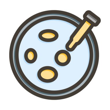 Petri Tabağı Kalın Çizgisi Kişisel ve Ticari Kullanım İçin Renklerle Dolu