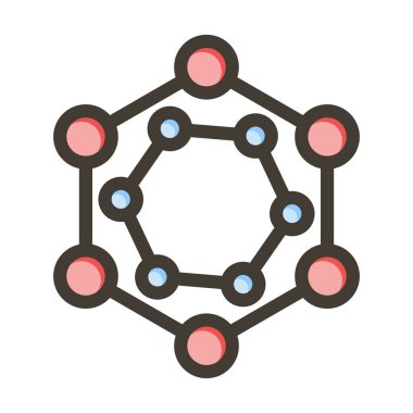 Kişisel ve Ticari Kullanım İçin Renkler Doldurulmuş Hormon Kalın Çizgisi