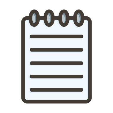 Not Defteri Kalın Çizgisi Kişisel ve Ticari Kullanım İçin Renklerle Dolu