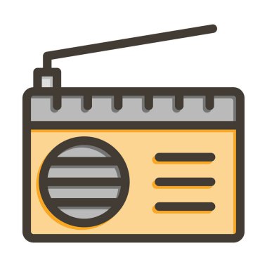 Radyo Kalın Çizgisi Kişisel ve Ticari Kullanım İçin Renklerle Dolu