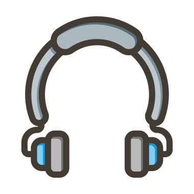 Kulaklık Kalın Çizgisi Kişisel ve Ticari Kullanım İçin Renklerle Dolu