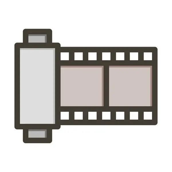 Linha Grossa Filme Câmera Cores Preenchidas Para Uso Pessoal Comercial — Vetor de Stock