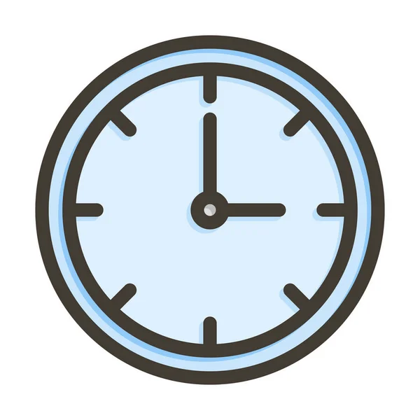 Reloj Línea Gruesa Llena Colores Para Uso Personal Comercial — Vector de stock