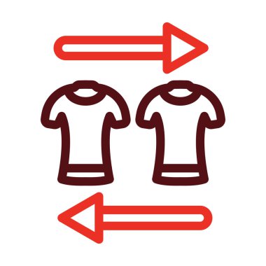 Kişisel ve ticari kullanım için Kalın Satır İki Renk Simgeleri