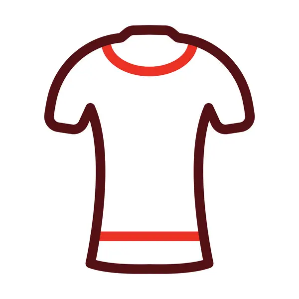 Fotbal Jersey Tlustá Linka Dvě Barevné Ikony Pro Osobní Comm — Stockový vektor