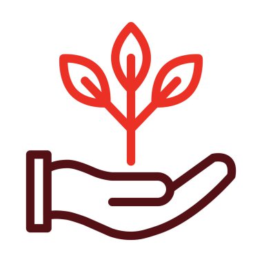 Kişisel ve Ticari Kullanım İçin Çevre Kalın Çizgisi İki Renk Simgesi