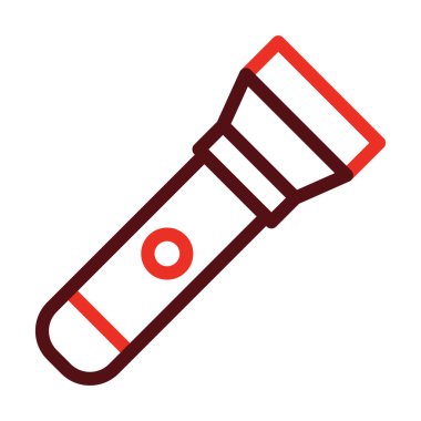 El feneri Kalın Çizgisi Kişisel ve Ticari Kullanım İçin İki Renk Simgesi
