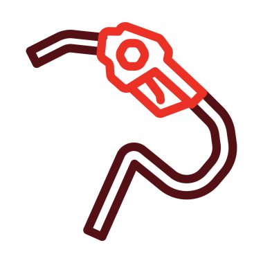 Kişisel ve Ticari Kullanım İçin Petrol Kalın Çizgisi İki Renk Simgesi