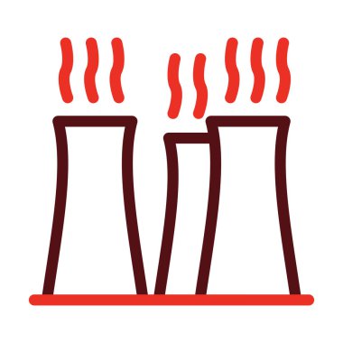 Kişisel ve ticari kullanım için Baca Kalın Çizgisi İki Renk Simgesi