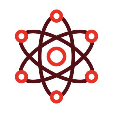 Kişisel ve ticari kullanım için Nucleus Kalın Çizgisi İki Renk Simgesi