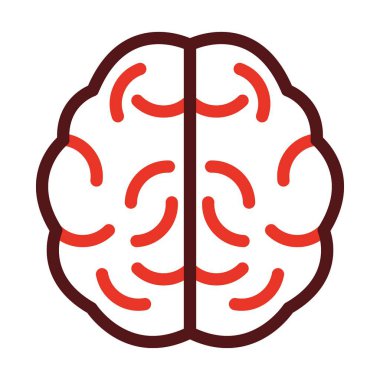 Nöroloji Kalın Çizgisi Kişisel ve Ticari Kullanım İçin İki Renk Simgesi