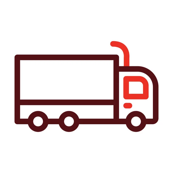 Πυκνή Γραμμή Φορτηγών Δύο Έγχρωμες Εικόνες Για Προσωπική Και Εμπορική — Διανυσματικό Αρχείο