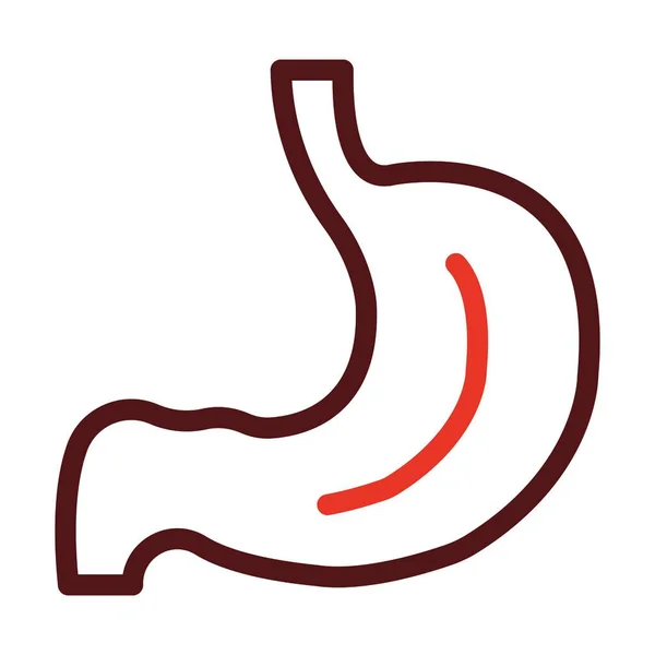 Gastroenterología Línea Gruesa Dos Iconos Color Para Uso Personal Comercial — Archivo Imágenes Vectoriales