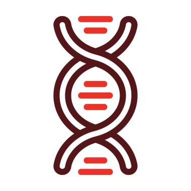 Kişisel ve ticari kullanım için DNA Kalın Çizgisi İki Renk Simgesi