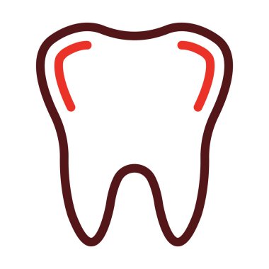 Kişisel ve ticari kullanım için Kalın Diş Çizgisi İki Renk Simgesi