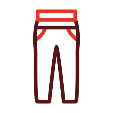 Kişisel ve ticari kullanım için Kalın Pantolon Çizgisi İki Renk Simgesi