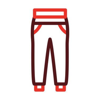 Kişisel ve ticari kullanım için Kalın Pantolon Çizgisi İki Renk Simgesi