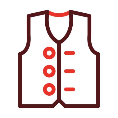 Kişisel ve Ticari Kullanım İçin Vasket Kalın Çizgisi İki Renk Simgesi