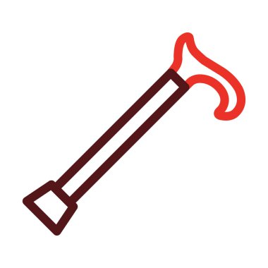 Yürüyen Çubuk Çizgisi Kişisel ve Ticari Kullanım İçin İki Renk Simgesi