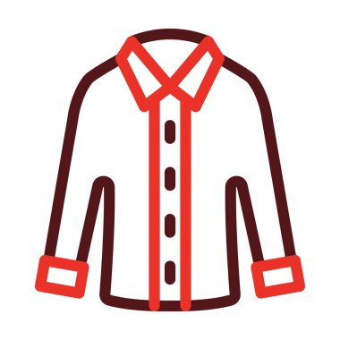 Kişisel ve ticari kullanım için Günlük Gömlek Çizgisi İki Renk Simgesi