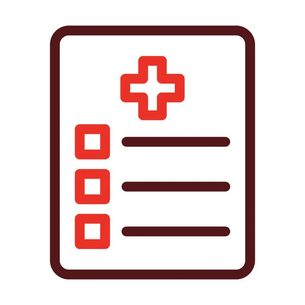 個人的および商業使用のための医学の図厚いライン2色のアイコン — ストックベクタ