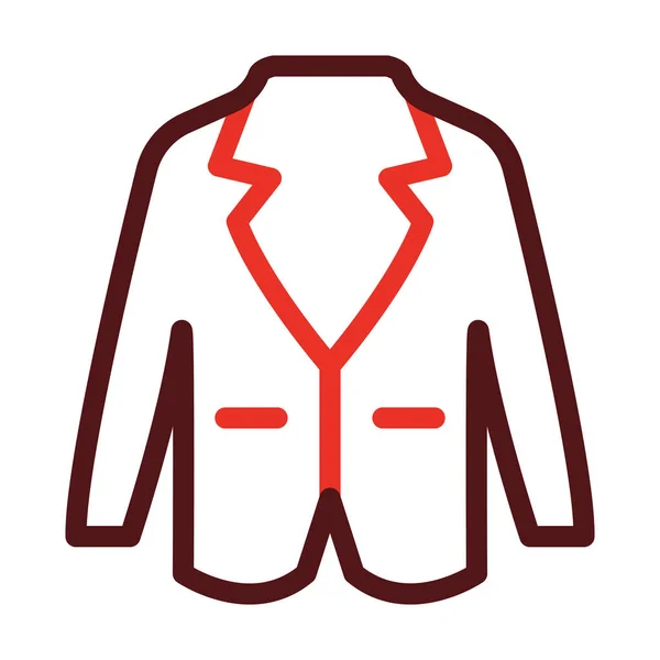 Coat Thick Line Zwei Farb Symbole Für Den Persönlichen Und — Stockvektor