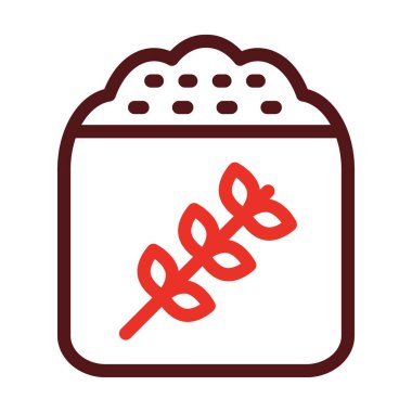 Un Kalın Çizgisi Kişisel ve Ticari Kullanım İçin İki Renk Simgesi