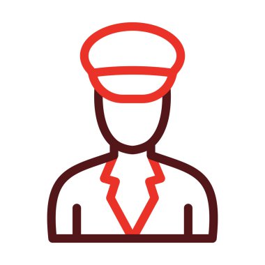 Kişisel ve Ticari Kullanım İçin Kılavuz Çizgisi İki Renk Simgesi