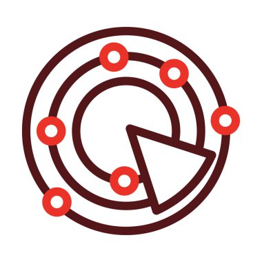 Kişisel ve ticari kullanım için Radar Kalın Çizgisi İki Renk Simgeleri