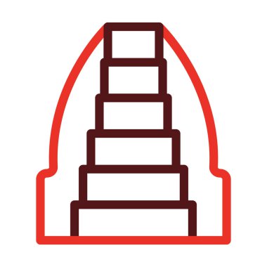 Yürüyen merdiven Kalın Çizgisi Kişisel ve Ticari Kullanım İçin İki Renk Simgesi