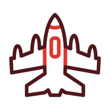 Kişisel ve ticari kullanım için Jet Kalın Çizgisi İki Renk Simgesi