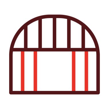 Kişisel ve ticari kullanım için Hangar Kalın Çizgisi İki Renk Simgesi