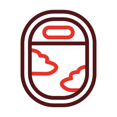 Uçak Pencere Kalınlığı Kişisel ve Ticari Kullanım İçin İki Renk Simgesi