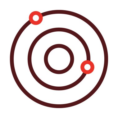 Kişisel ve ticari kullanım için Yörünge Kalın Çizgisi İki Renk Simgesi