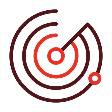 Kişisel ve ticari kullanım için Radar Kalın Çizgisi İki Renk Simgeleri