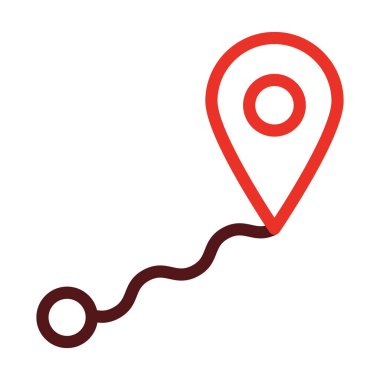 Kişisel ve ticari kullanım için Kalın Yol Çizgisi İki Renk Simgeleri