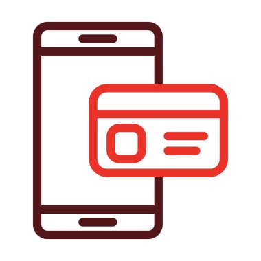 Ödeme Yöntemi Kişisel ve Ticari Kullanım İçin İki Renk Simgesi