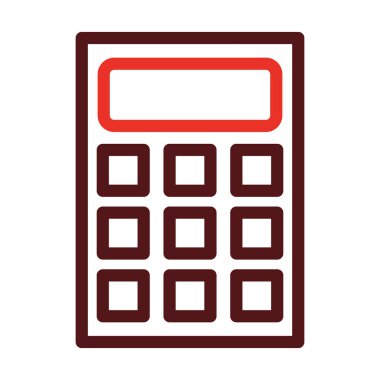 Kişisel ve Ticari Kullanım İçin Kalın Çizgi İki Renk Simgesi