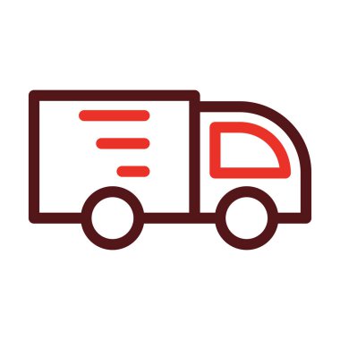 Kişisel ve ticari kullanım için İki Renk Simgesi Bedava Teslimat Kalın Çizgisi