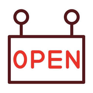 Kişisel ve ticari kullanım için Kalın Çizgi İki Renk Simgeleri Aç