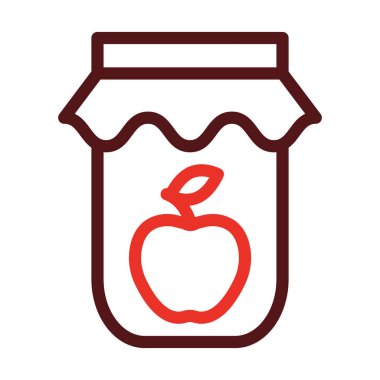 Kişisel ve ticari kullanım için Jam Kalın Çizgi İki Renk Simgeleri