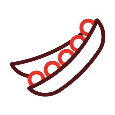 Kişisel ve ticari kullanım için Bezelye Kalın Çizgisi İki Renk Simgesi