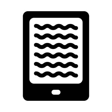 Kişisel ve Ticari Kullanım için Ebook Vektörü Glyph Simgesi