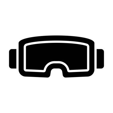 Kişisel ve ticari kullanım için Vr Gözlük Vektörü Glyph Simgesi