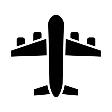 Kişisel ve ticari kullanım için Uçak Vektörü Glyph Simgesi