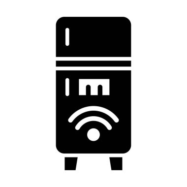 Kişisel ve ticari kullanım için Akıllı Buzdolabı Vektörü Kabartma Simgesi